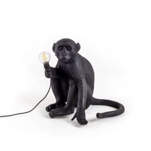 Monkey Lamp deko LED-terrasselampe, siddende, sort