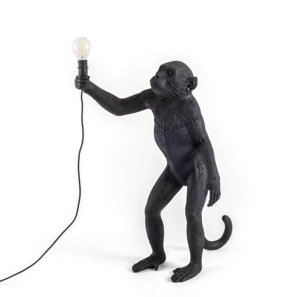 Monkey Lamp deko LED-terrasselampe, stående, sort